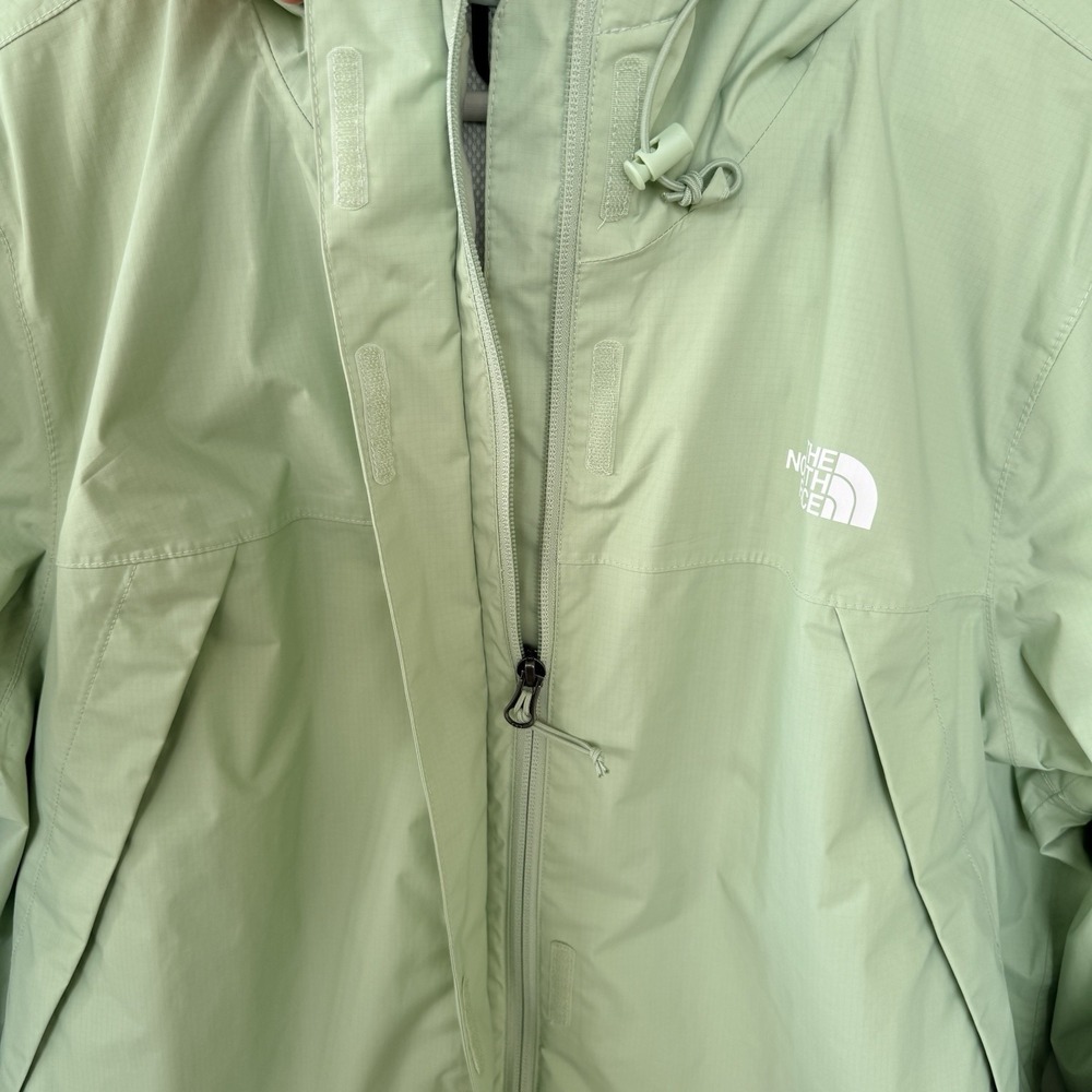 The North Face Women's Antora Jacket Size XL Green Hooded Lightweight Rain Shell - Picture 4 of 12